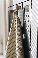 Úžitkový textil - Ľanové utierky French stripes - 15638487_