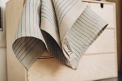 Úžitkový textil - Ľanové utierky French stripes - 15638496_