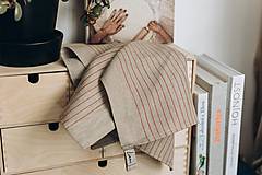 Úžitkový textil - Ľanové utierky French stripes - 15638500_