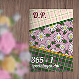 Papiernictvo - 365+1 špeciálnych dní - univerzálny diár Romantic fabric (flowers with leaves) - 15640287_