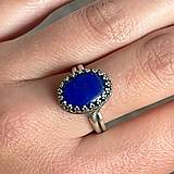 Prstene - Filigree Natural Lapis Lazuli Silver Ring Ag925 / Strieborný prsteň s lazuritom /A0061 - 15641322_