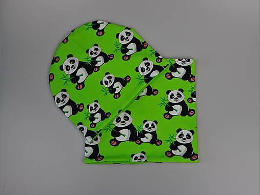 Pandy úpletová čiapka, nákrčník alebo set