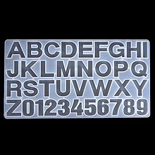 Nástroje - Silikónová forma, veľká abeceda a čísla,  35,5x19,5 cm - 15641312_