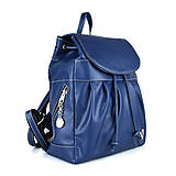 Batohy - Luxusný kožený ruksak z pravej hovädzej kože v modrej farbe - 15642032_