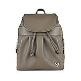 Batohy - Luxusný kožený ruksak z pravej hovädzej kože v khaki farbe - 15642037_