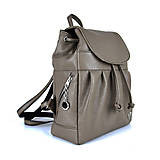 Batohy - Luxusný kožený ruksak z pravej hovädzej kože v khaki farbe - 15642038_