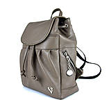Batohy - Luxusný kožený ruksak z pravej hovädzej kože v khaki farbe - 15642039_