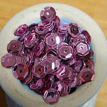 Iný materiál - Flitre lomené 7mm (ružové kovový vzhľad) - 15643809_