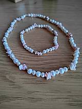 Sady šperkov - Perlový set náhrdelník a náramok - 15643242_