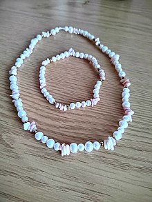 Sady šperkov - Perlový set náhrdelník a náramok - 15643240_