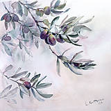 Obrazy - Originálna akvarelová maľba "Olives" - 15642814_