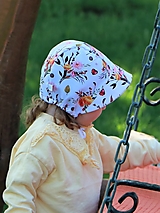 Detské čiapky - Letný čepiec „ Dahlia “ prémiová bavlna biela - 15644660_