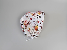 Detské čiapky - Letný čepiec „ Dahlia “ prémiová bavlna biela - 15644662_