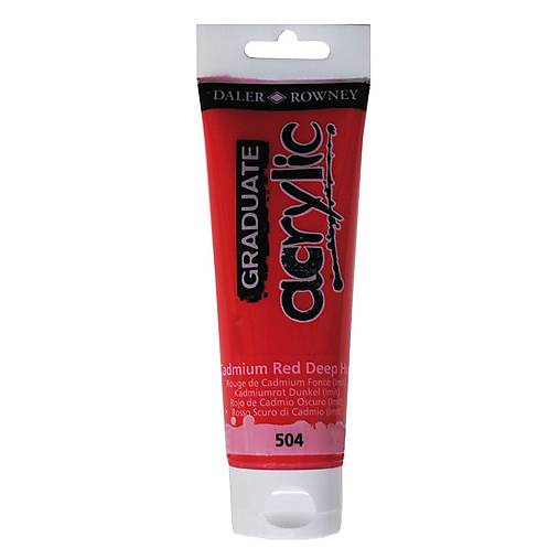 Daler Rowney - Graduate - akrylová farba 120 ml (504 cadmium red deep hue)