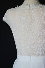 Šaty - Boho svadobné šaty vyšívané bavlnou s viacvrstvovou bohatou sukňou - 15645091_