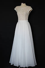 Šaty - Boho svadobné šaty vyšívané bavlnou s viacvrstvovou bohatou sukňou - 15645094_