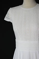 Šaty - Svadobné šaty z bavlnenej krajky v BOHO štýle - 15645144_