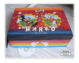 Nábytok - Veselá truhlica "Baby box" - 15644179_