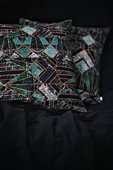 Úžitkový textil - Dekoračné obliečky - Abstraktný smaragd - 15644084_