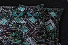 Úžitkový textil - Dekoračné obliečky - Abstraktný smaragd - 15644086_