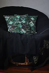 Úžitkový textil - Dekoračné obliečky - Abstraktný smaragd - 15644090_