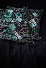 Úžitkový textil - Dekoračné obliečky - Abstraktný smaragd - 15644091_