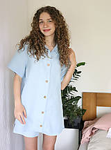 Nočná bielizeň - Ľanové pyžamo Elizabeth - 15645597_