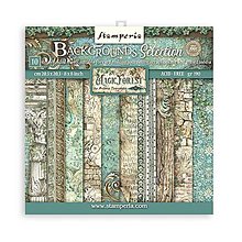Papier - Scrapbook papier Stamperia Magic Forest Backgrounds Selection 8x8 - 15649222_