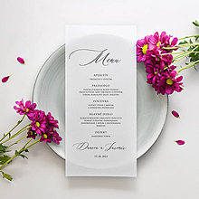 Papiernictvo - Svadobné menu transparent - 15648843_