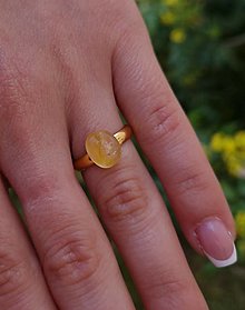 Prstene - Pozlátený prsteň zo striebra Zafír - 15648605_