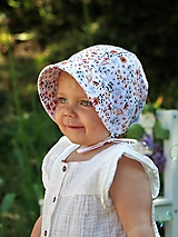 Detské čiapky - Letný detský ľanový čepček Lea - 15650982_