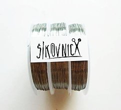 Suroviny - Nerezový drôt, Ø 0,3 mm, 20m - 15650673_