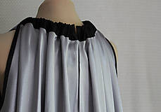 Šaty - Strieborné spoločenské šaty - 15651068_