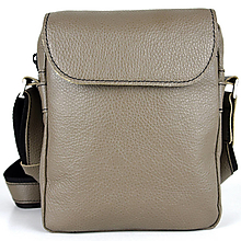 Pánske tašky - Luxusná kožená crossbody taška z pravej kože,khaki farba - 15650545_