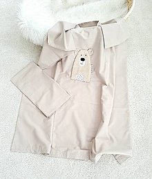 Detský textil - Obliečky LATTE Premium Bear do postieĺky 40x60cm/ 135x100cm - 15653860_