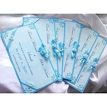 Papiernictvo - Svadobné oznamenie - svetle modré ornamenty - 15654118_