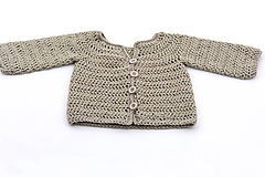 Detské oblečenie - Béžový svetrík MERINO/BAVLNA - 15652972_