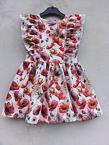 Detské oblečenie - Letné šaty maky č 104 - 15653822_