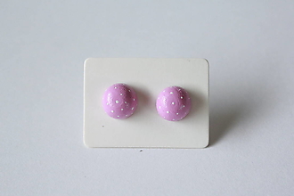 Náušnice - vyfarbi sa mini :) (jemne ružovo-fialové) - 15654270_