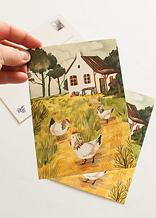 Papiernictvo - Pohľadnica " sliepočky " - 15652599_
