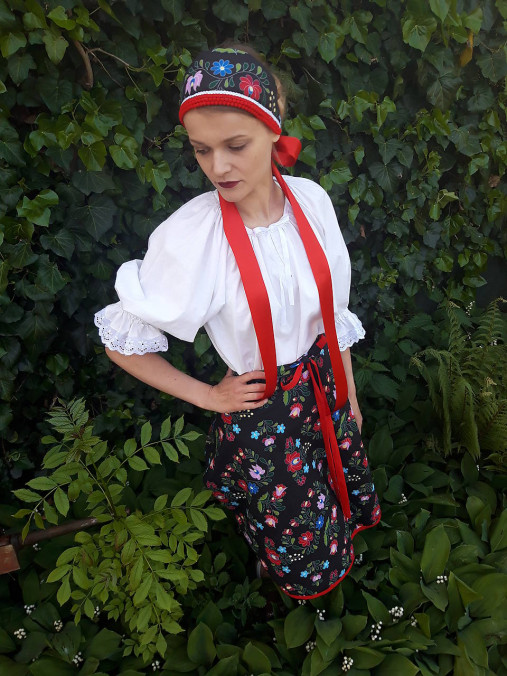 Iné doplnky - Zavinovacia sukňa s čelenkou na čepčenie - 15654386_