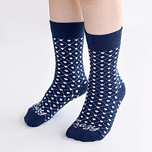 Ponožky, pančuchy, obuv - DETSKÉ ponožky modrotlač I. - 15652213_