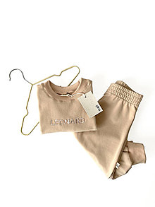 Detské oblečenie - Detská mikina s menom LEONARD - powder - 15653172_