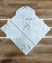 Detský textil - Krásna kvetinová zavinovačka - D2 (Obliečka) - 15651986_