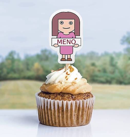 Detský minimalizmus - zápich na muffin postavičky