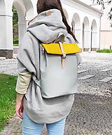 Batohy - Trinity street backpack šedá se žlutou - 15655292_