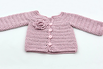 Detské oblečenie - Ružový svetrík s ružou MERINO/BAVLNA - 15656207_
