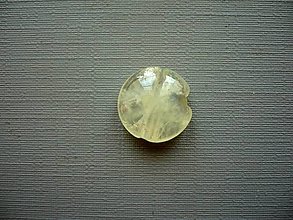 Minerály - Vrt. korálek - prehnit s turmalínem 12 mm, č.6f - 15657426_