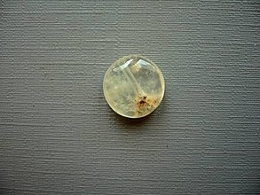 Minerály - Vrt. korálek - prehnit s turmalínem 12 mm, č.9f - 15657431_