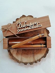 Tabuľky - Sada s gravírovanym perom a pentelkou pre učiteľov _ nápis - 15654769_
